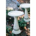 Xbrand 23.6 in. Tall Bird Baths with Round Pedestal & Base - Yellow - Set of 2 GE2418BBYE-2